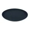 Vassoio Antiscivolo Nero Tondo da 35,5 cm Ilsa