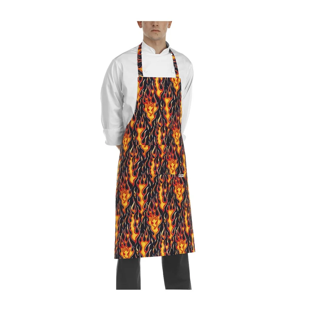 Grembiule Pettorina Flames Egochef