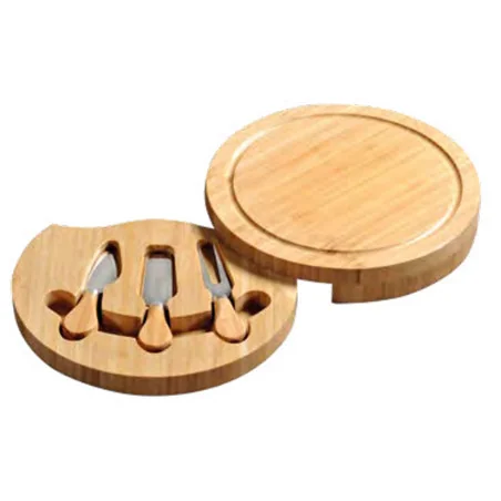 Tagliere Formaggio+posate Bambu Cm 23x3,6 Cm 