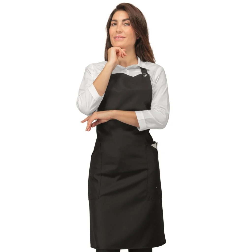 Grembiule Champagne Nero Pol/cot Isacco