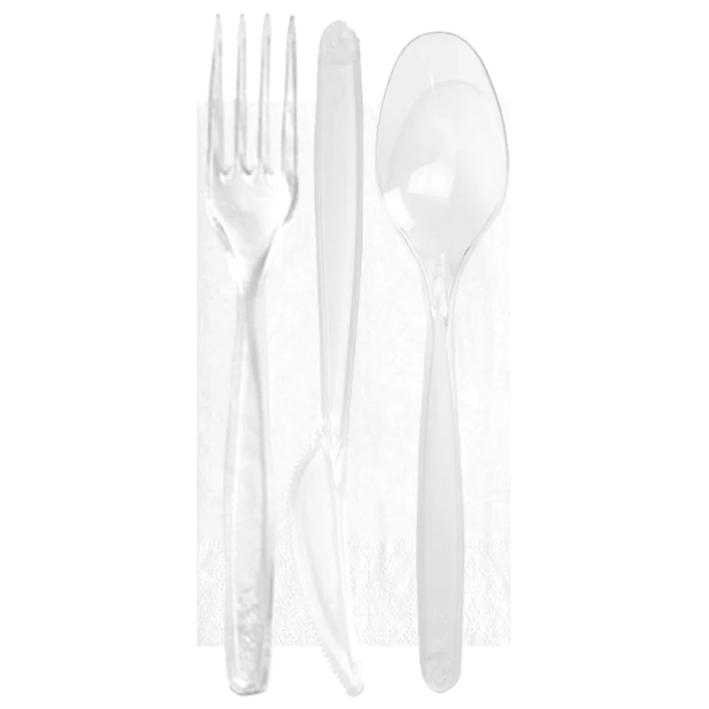 Tris Trasparenti Lux Forchetta/Coltello/Cucchiaio 500 pz DT