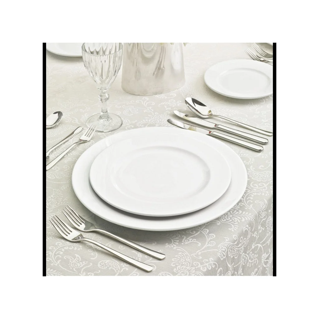 Piatto Piano Delta Bianco in Porcellana Ø 27 cm Gural
