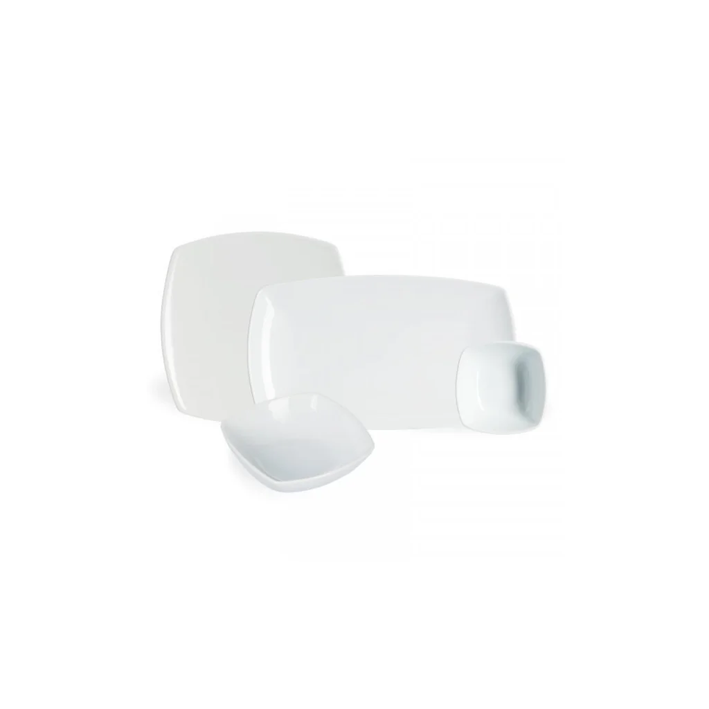 Vassoio Tokio Bianco 25x14 cm Porcellana Saturnia