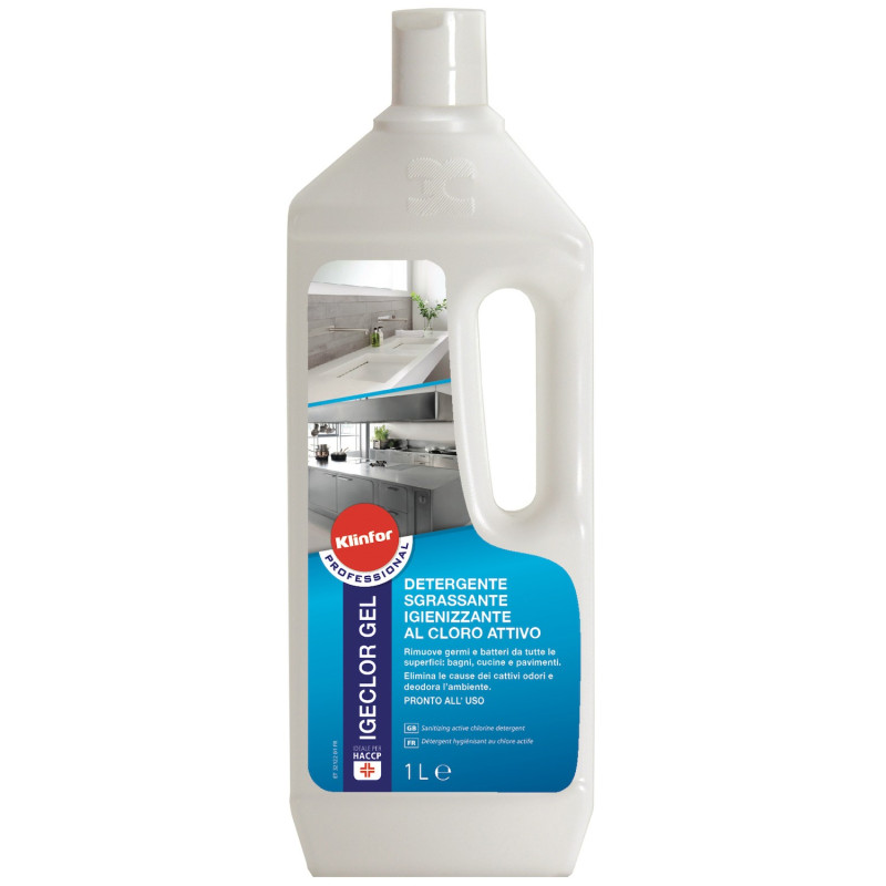 Detergente Igienizzante Igeclor 1 lt al Cloro Attivo Klinfor