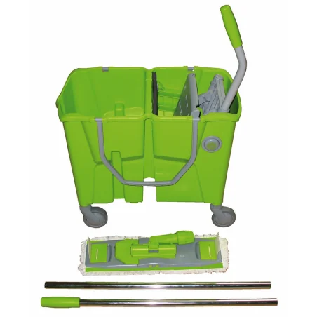 Carrello Pulizie Dolly con Doppia Vasca e Strizzino Book IPC Tools
