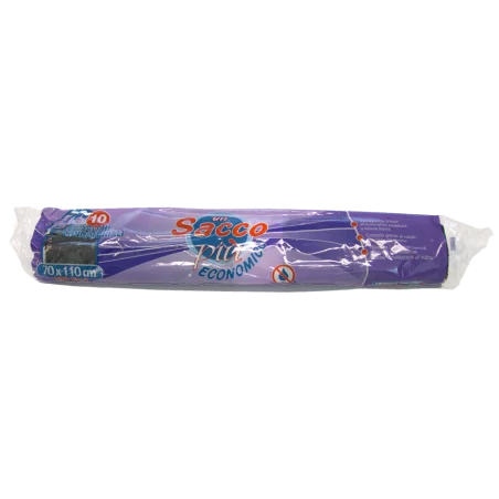 Sacchi Spazzatura Neri 70x110 cm Leggeri 10 pz Verolene