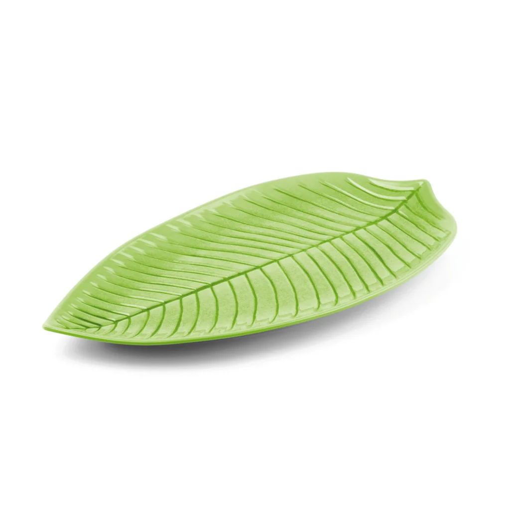 Piatto Foglia Verde in Melamina 45x24 cm Sambonet Paderno