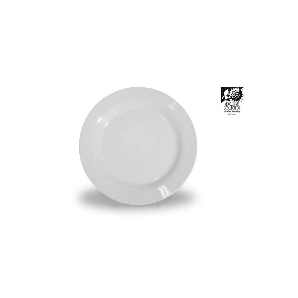 Piatto Piano Ala Bianco in Porcellana Ø 30 Cm