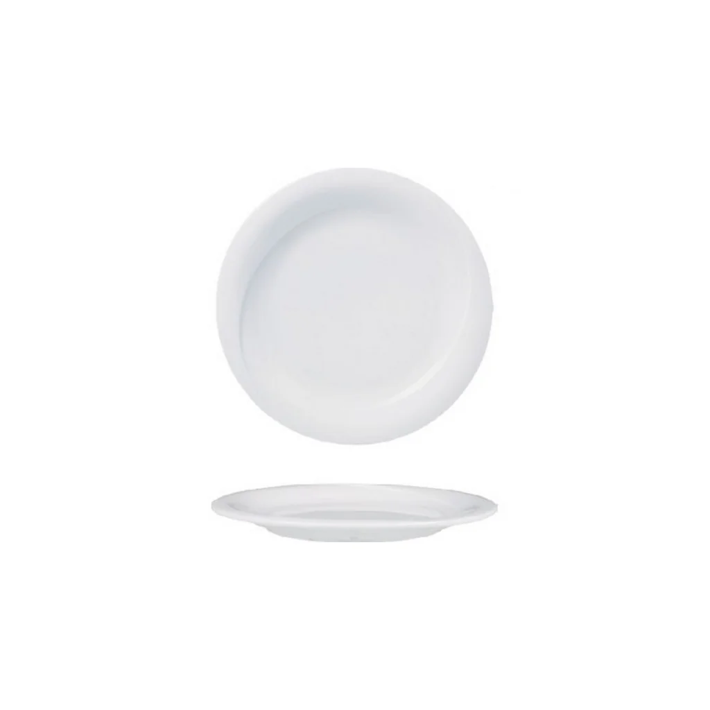 Piatto Piano X-Tanbul Bianco in Porcellana Ø 27 cm Gural
