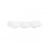 Vassoio Milano 3 Scomparti Bianco in Porcellana 32x12 cm Gural