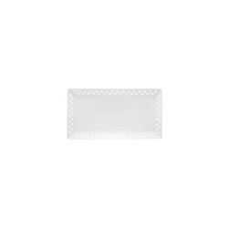 Vassoio Rettangolare Bianco Merlettato in Porcellana 29,6x15,5 cm