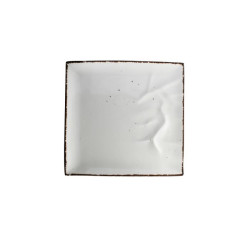 Vassoio Pollok Bianco Quadrato in Porcellana 27x27 cm