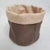 Cestino Portapane Aurora Marrone/Beige in Cotone Ø 14 cm