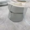 Cestino Portapane Tondo in Ecopelle Grigio Perla 14 cm Yegam