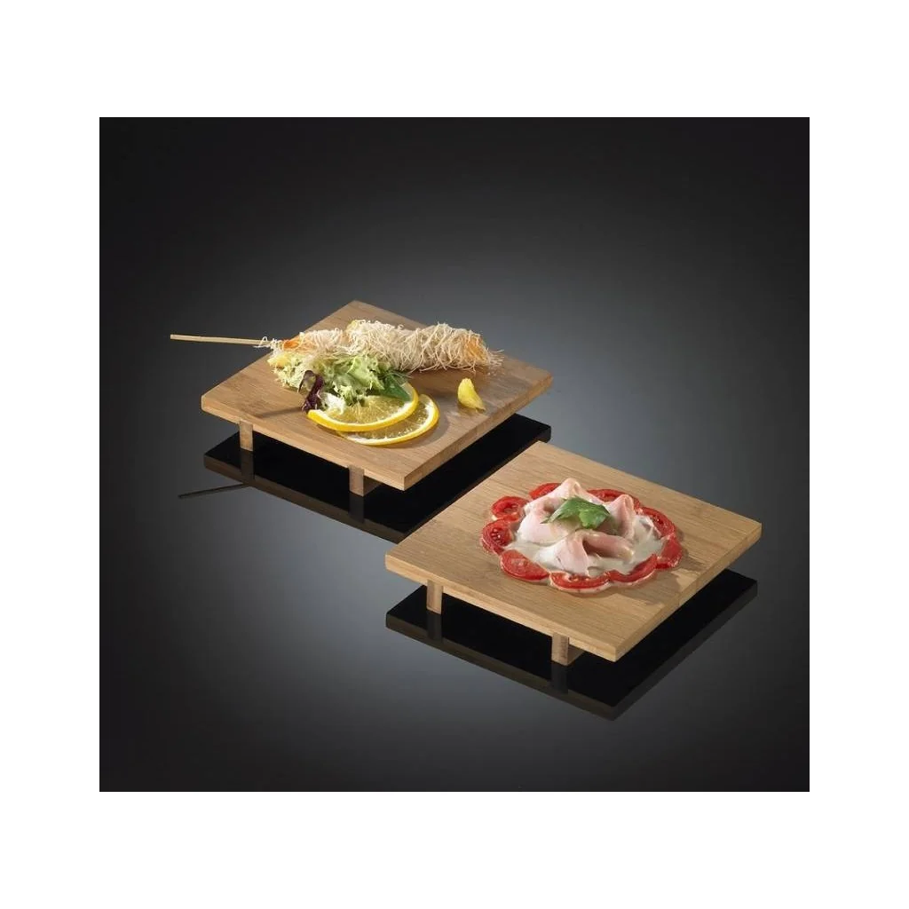Vassoio Sushi Bamboo Nero 15x15 cm Leone