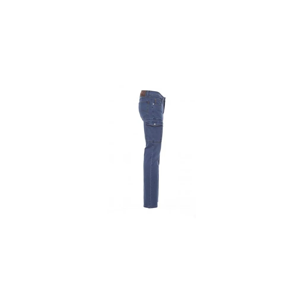 Pantalone Lavoro Uomo in Jeans Blu Elasticizzato Payper