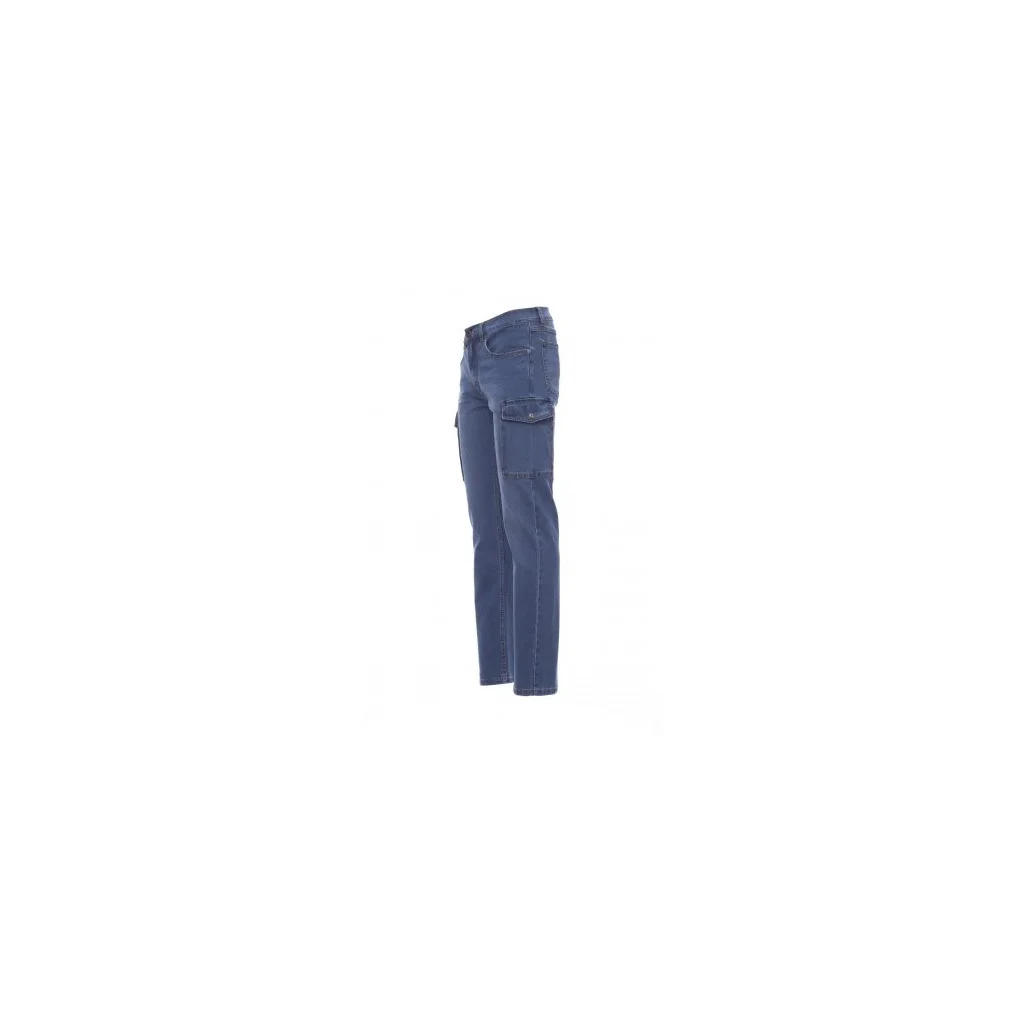 Pantalone Lavoro Uomo in Jeans Blu Elasticizzato Payper