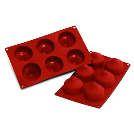 Stampo Silicone 6 Kiss Tetta di Monaca Ø 70 h. 57 mm Silikomart