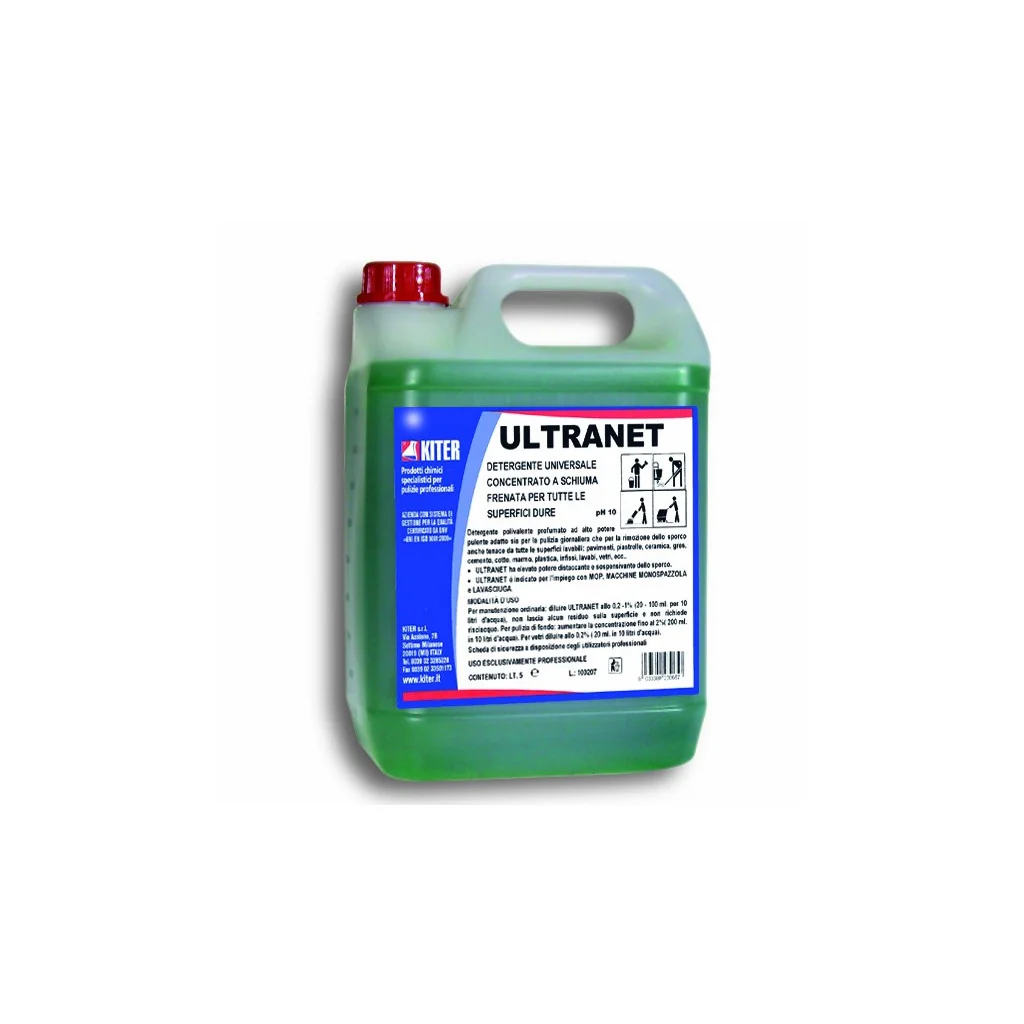 Detergente Sgrassante Pavimenti Ammoniacale Ultranet 5 lt Kiter
