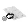 Kit 8 Tarte Ring Amore 8x7 cm Silikomart