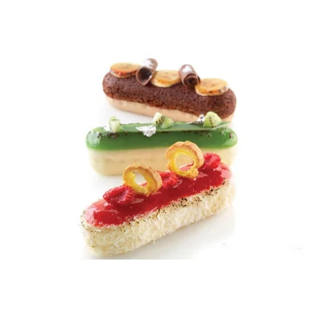 Stampo Silicone Pasticcino Eclair 140 129x40x35 mm Silikomart