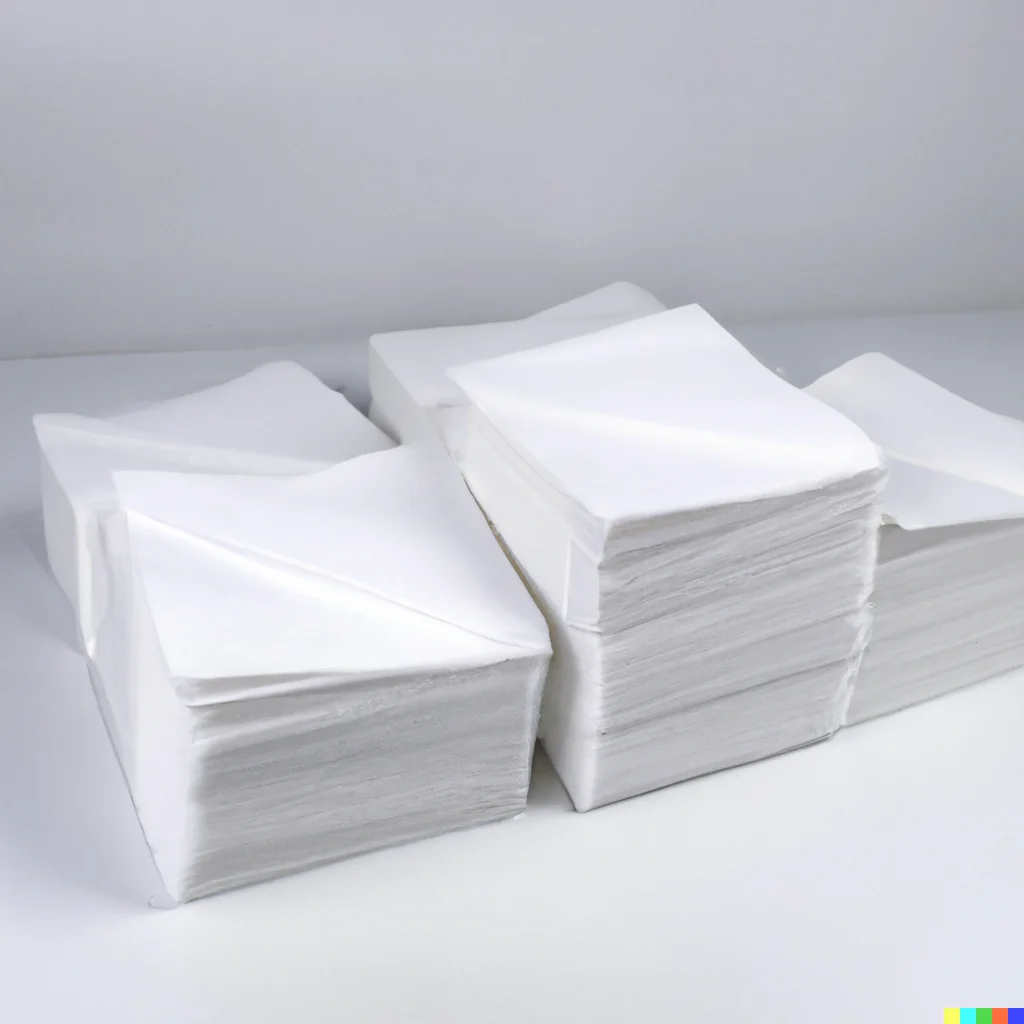 Tovaglioli di carta bianchi 33x33 - 50 pz - Resistenza Stile Ecologia