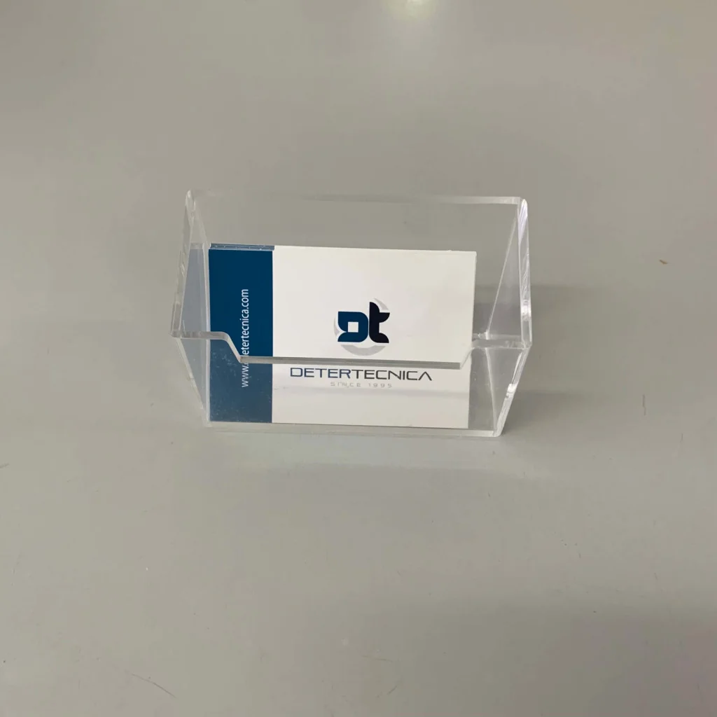 Espositore Plexiglass Portabiglietti da Visita Trasparente Leone