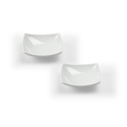 Square White Melamine Bowl with Spikes 10x10 cm
