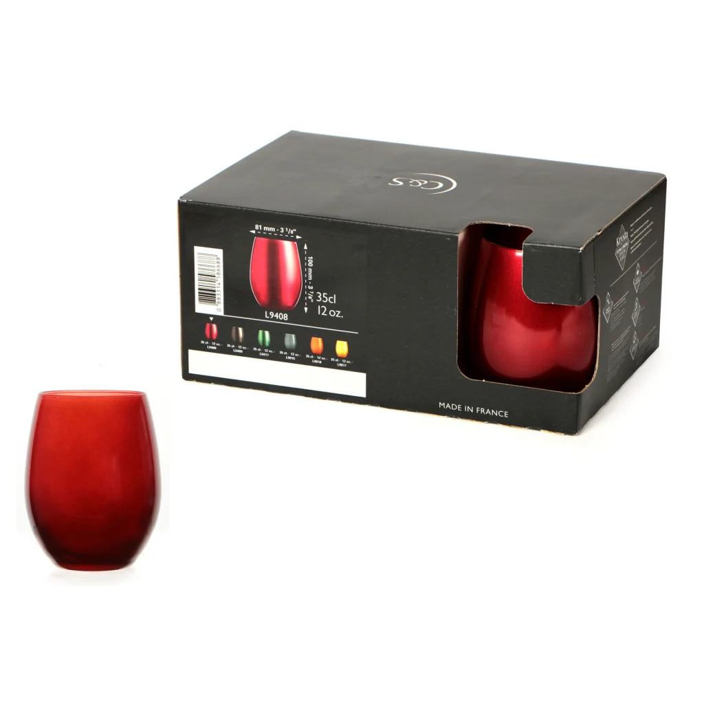 Set 6 Bicchieri Acqua Primarific Rossi 36 cl Chef&Sommelier
