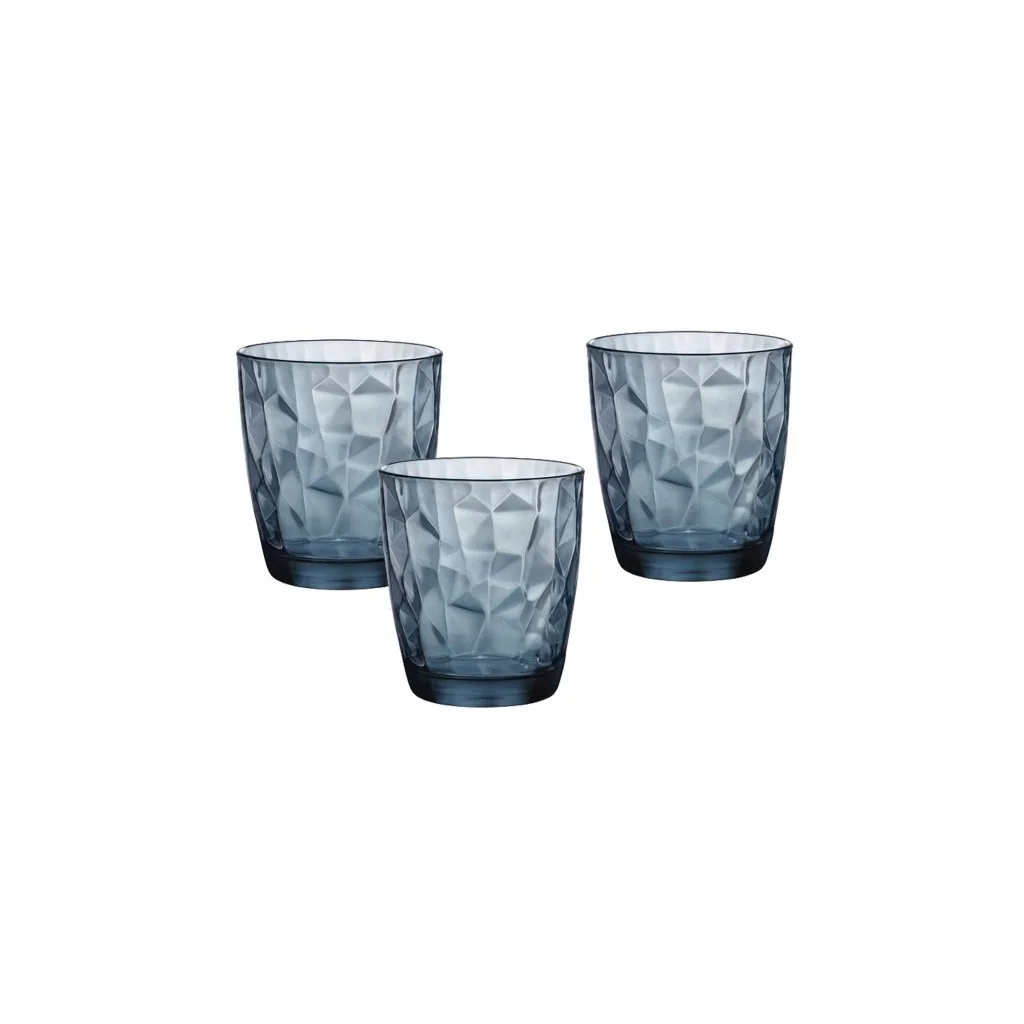 Set 3 Bicchieri Acqua Blu Diamond 30 cl Bormioli Rocco