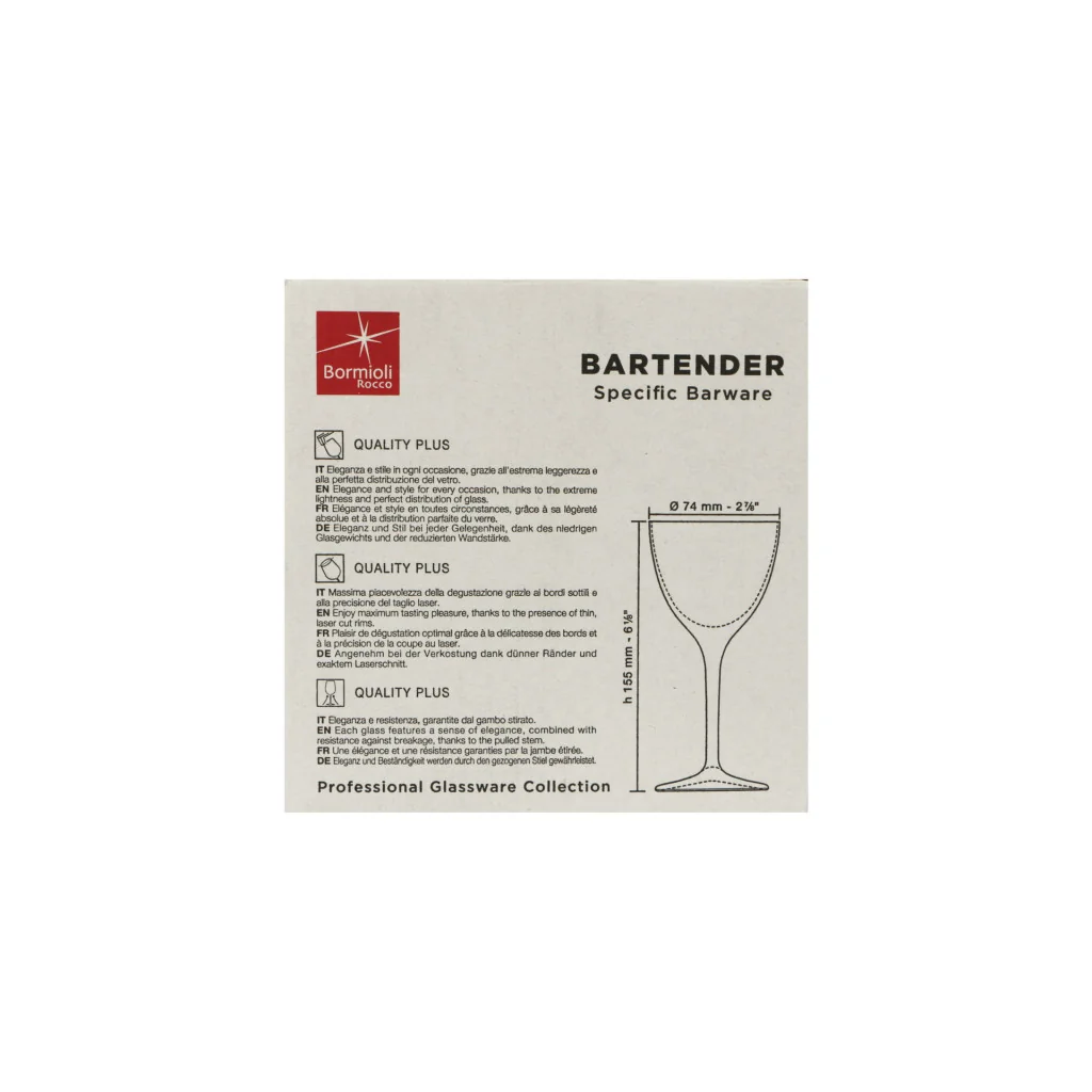 Set 6 Calici Nick e Nora Novecento Bartender 15,5 cl Bormioli Rocco