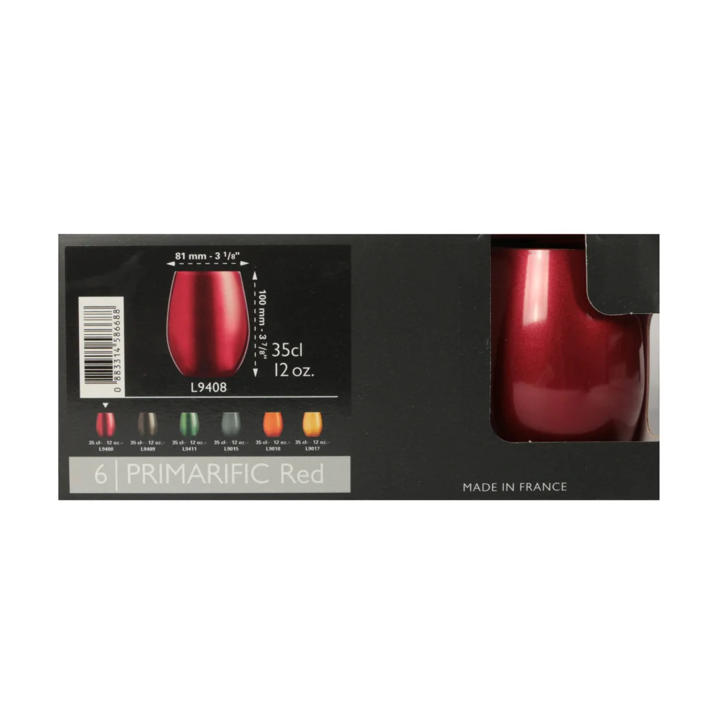 Set 6 Bicchieri Acqua Primarific Rossi 36 cl Chef&Sommelier