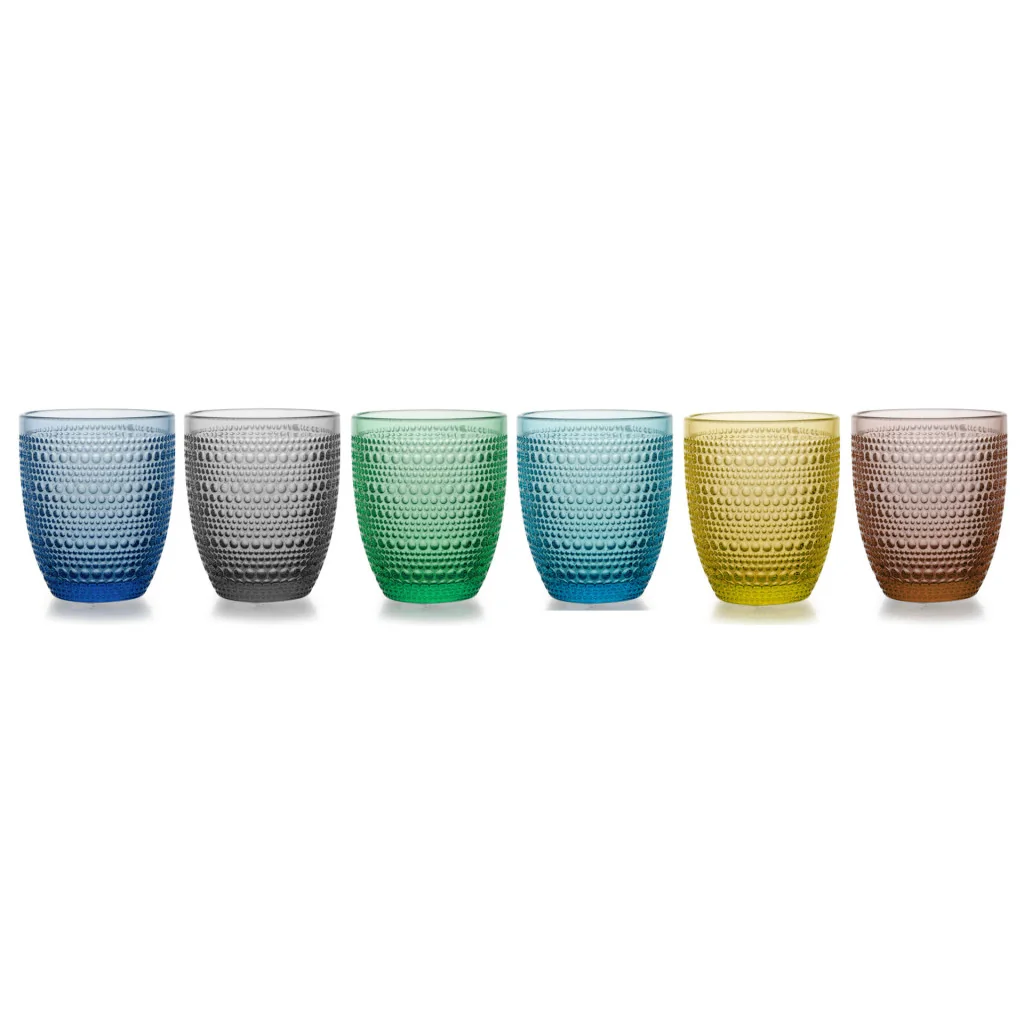 Set 6 Bicchieri Acqua Luxury Colorati 32,5 cl