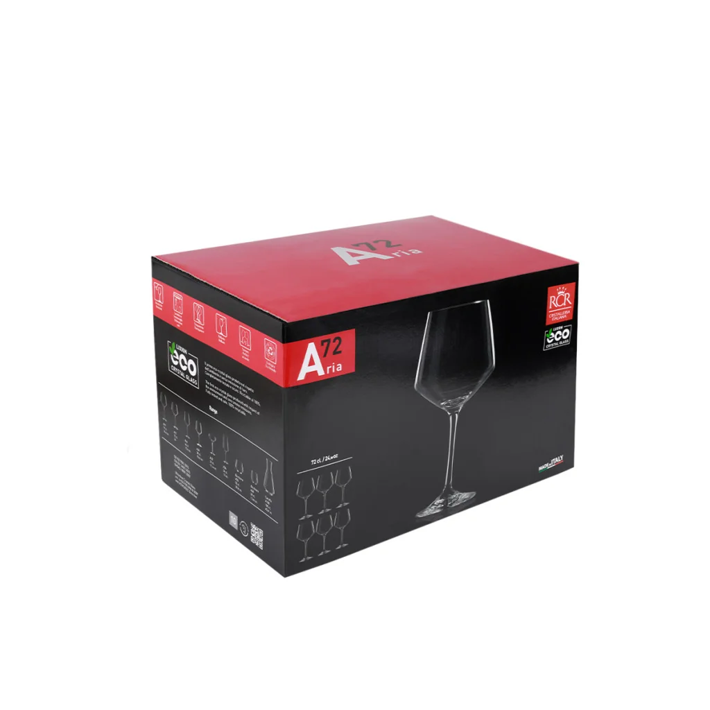 Set 6 Calici Vino Aria 72 cl in Eco Cristallo RCR Cristalleria