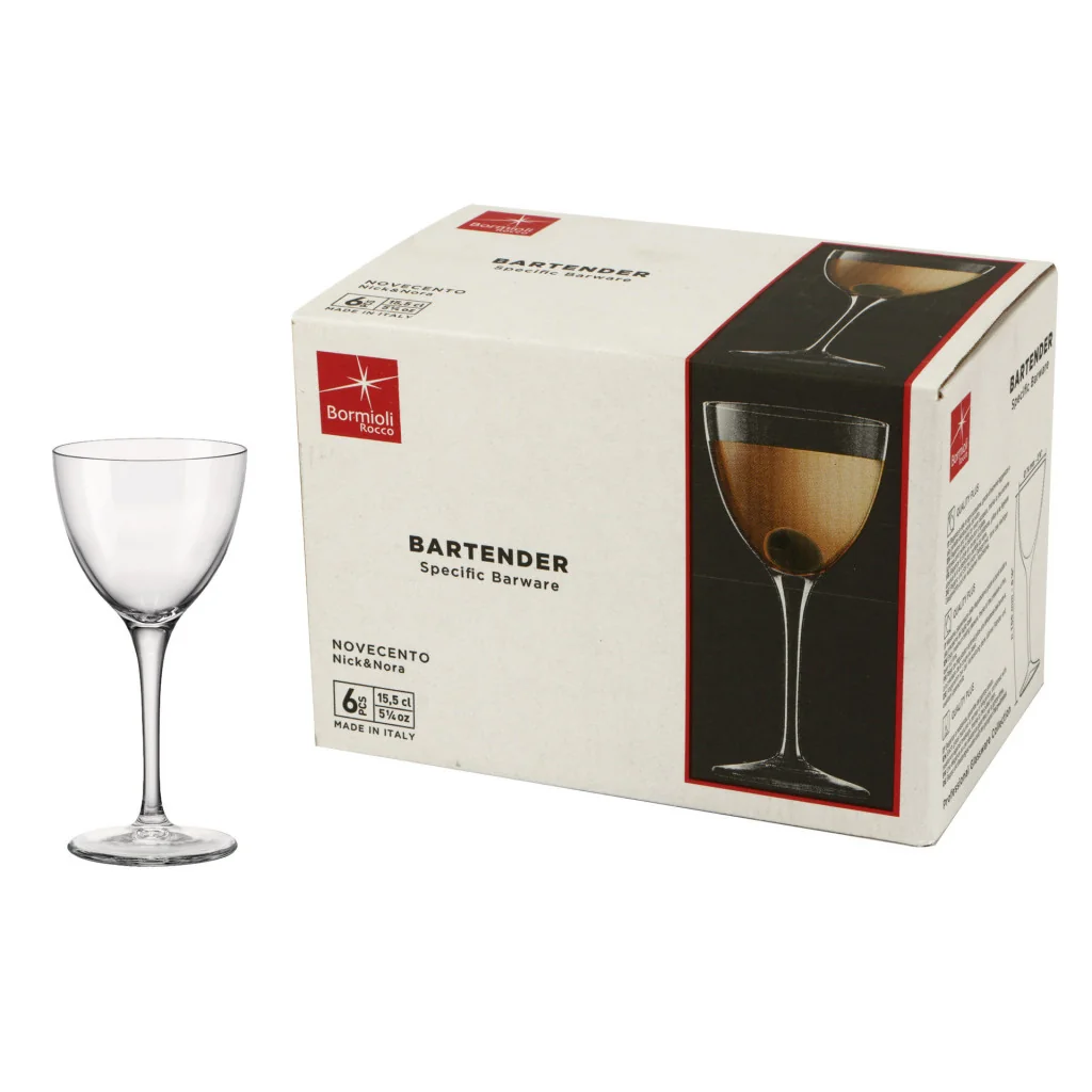 Set 6 Calici Nick e Nora Novecento Bartender 15,5 cl Bormioli Rocco