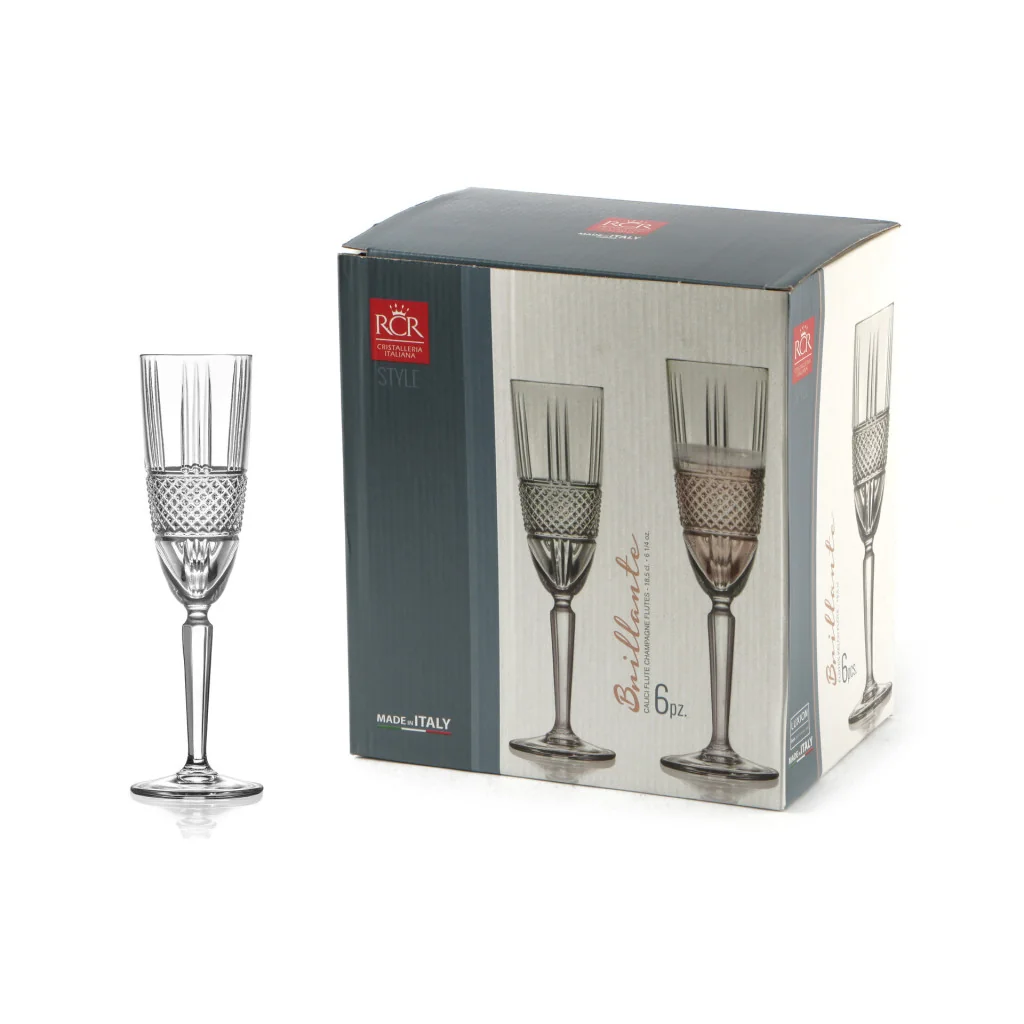 Set 6 Calici Brillante Flute 19 cl RCR