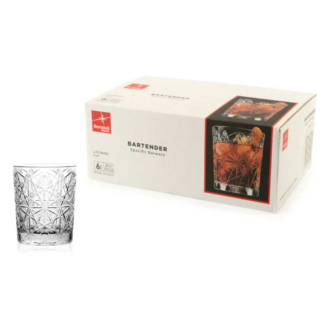 Set 6pz Bicchieri Lounge Dof 40cl vetro Bormioli Rocco cocktail drinks