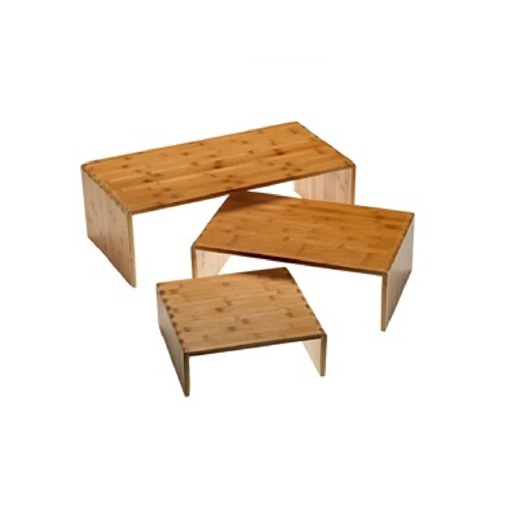 Set 3 Alzate Espositori Bamboo