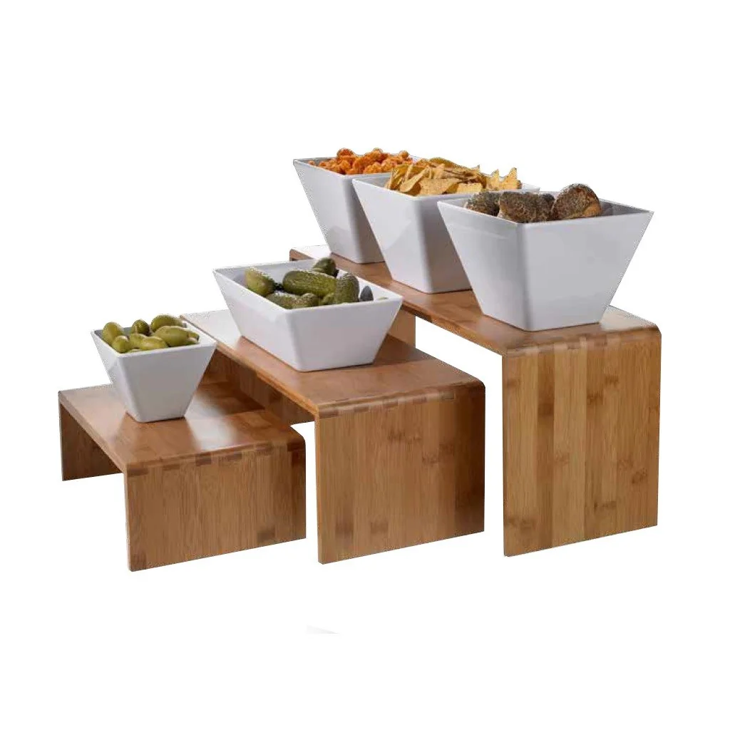 Set 3 Alzate Espositori Bamboo