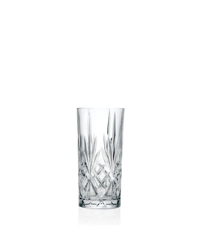 Set 6 Bicchieri Long Drink Melodia da 36 cl in Vetro Intagliato RCR Cristalleria