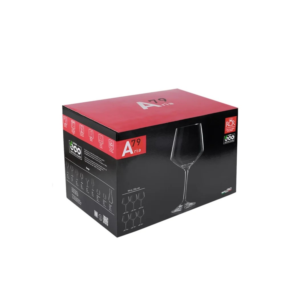 Set 6 Calici Vino Aria 79 cl in Eco Cristallo RCR Cristalleria