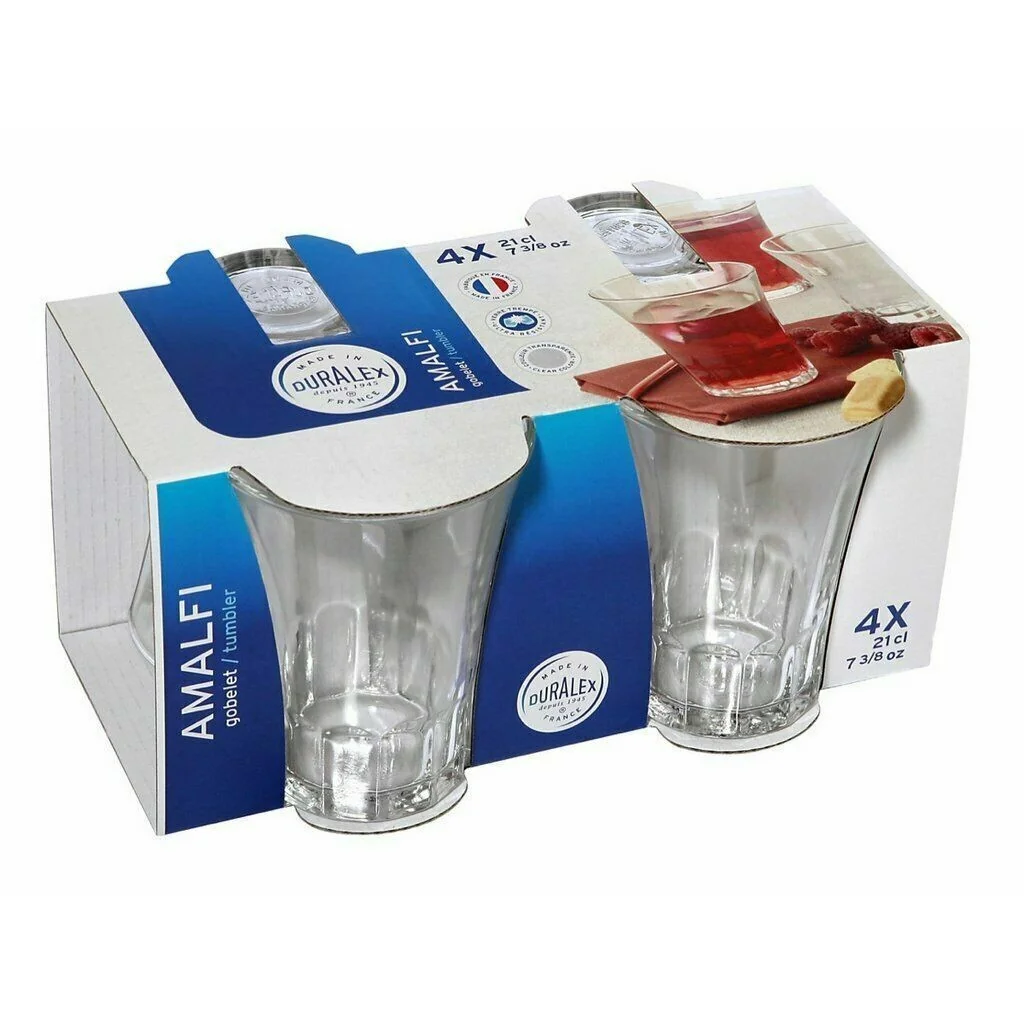 Set 4 pz Bicchieri Acqua Vino Bibita Liquore Amalfi 21 cl Duralex