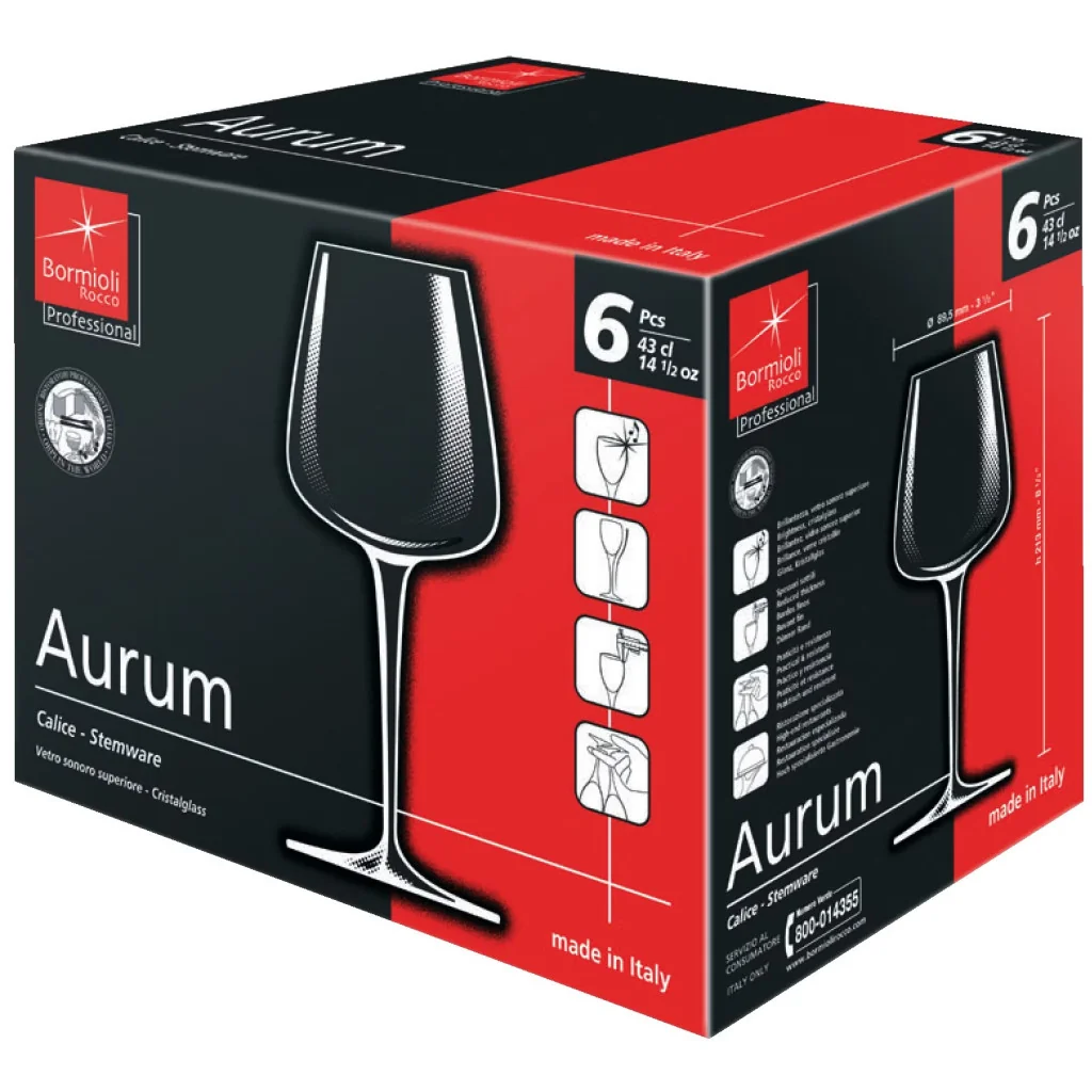 Set 6 Calici Degustazione Aurum Burgunder 43 cl