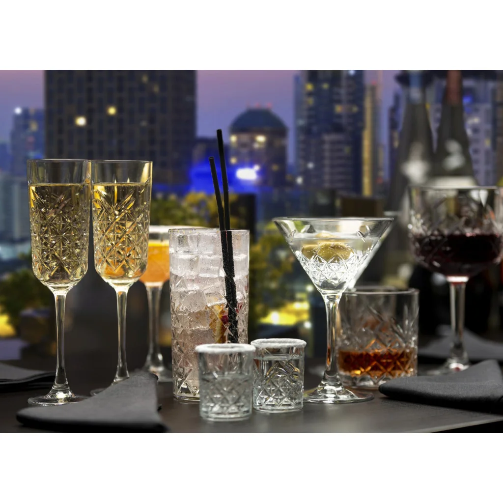 Set 4 Calici Coppa Martini Timeless 23 cl in Vetro Pasabache