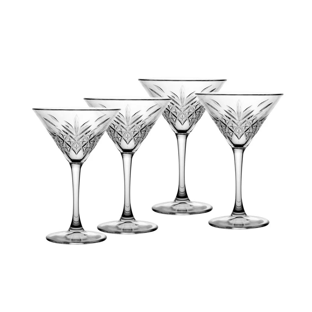 Set 4 Calici Coppa Martini Timeless 23 cl in Vetro Pasabache