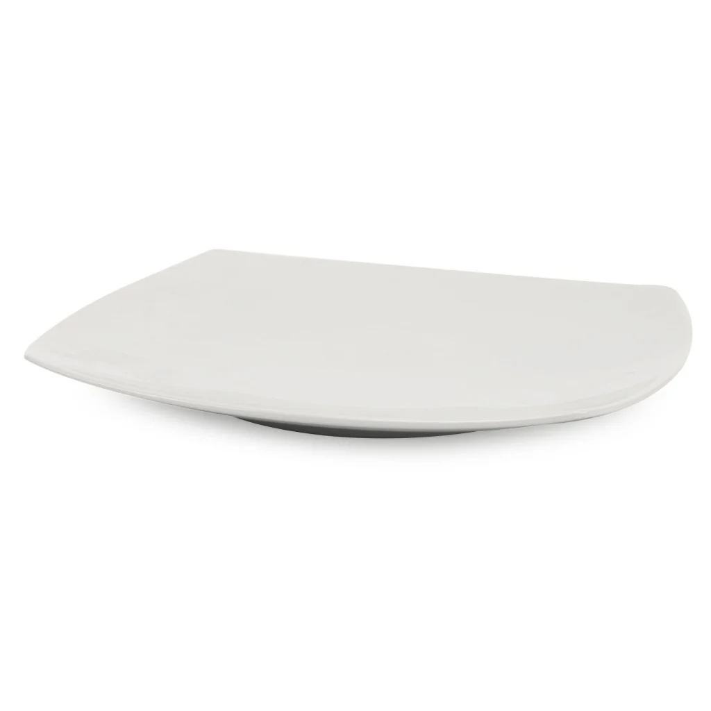 Piatto Portata Piano Tokio Bianco in Porcellana 31x31 cm Saturnia