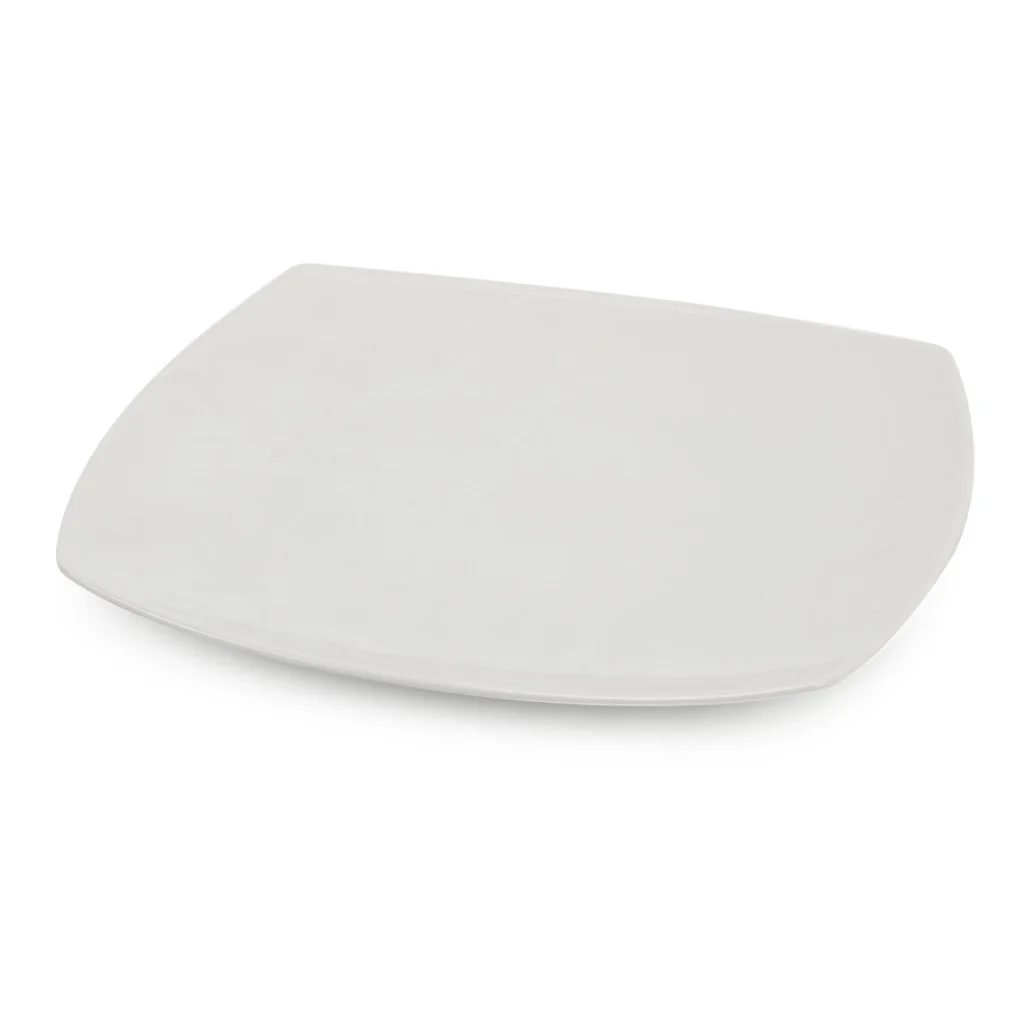 Piatto Portata Piano Tokio Bianco in Porcellana 31x31 cm Saturnia