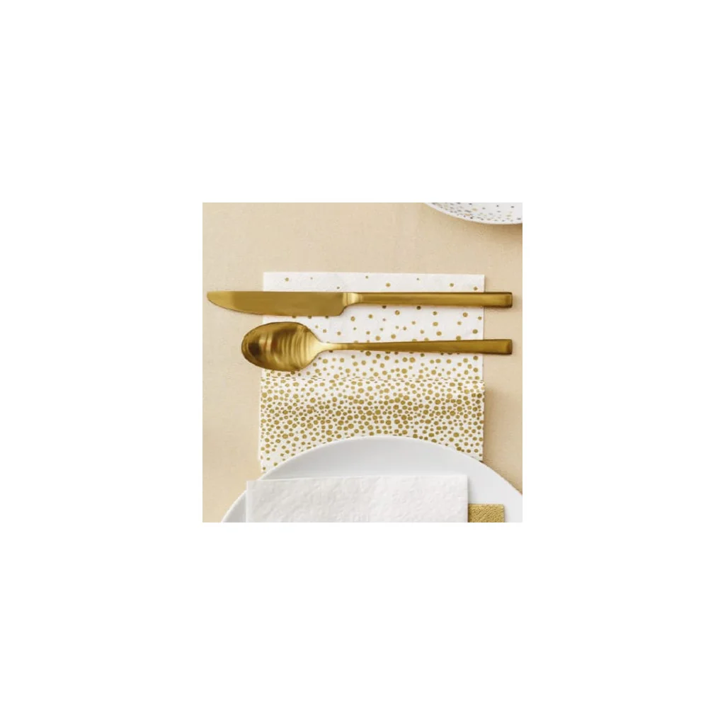 Tovaglioli Sfere di Natale Oro 33x33 cm PAW