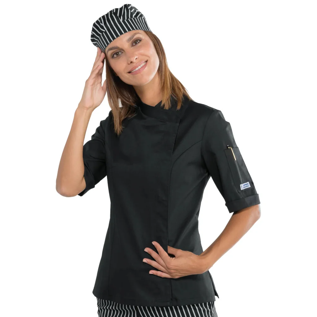Giacca Lady Snaps M/m Nero 97%cot ISACCO