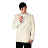 Giacca Doppio Petto Collo Lancia Creme Pol 100% Isacco